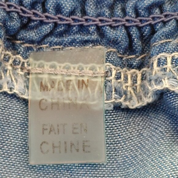 POINT ZERO Denim Lounge Pants Wide Leg Distressed Cuffs Women's Medium - Picture 4 of 7